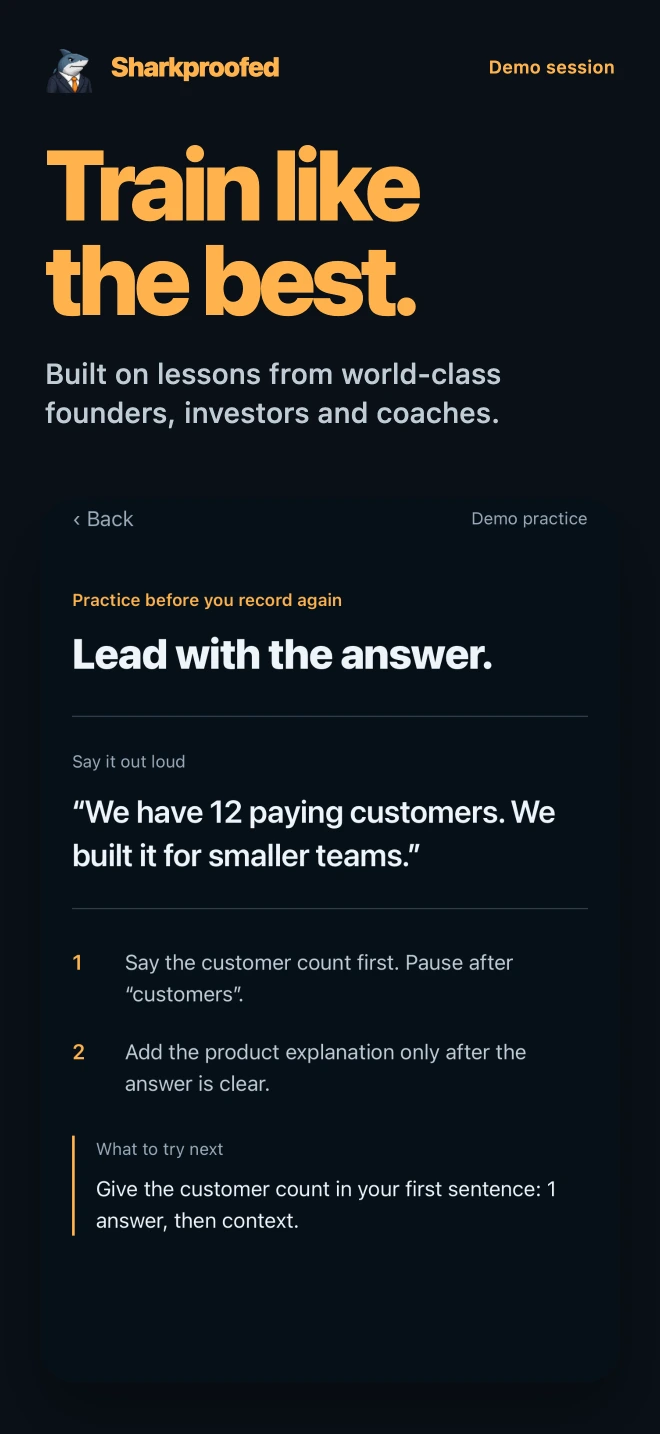Train like the best, with a focused spoken practice step in the app